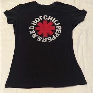 Black Red Hot Chili Peppers Women's Size XL short sleeve T-Shirt EUC